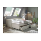 Saliekamā gulta ar atvilktni balta 900/1800x200 Saliekamā gulta ar atvilktni balta 900/1800x200