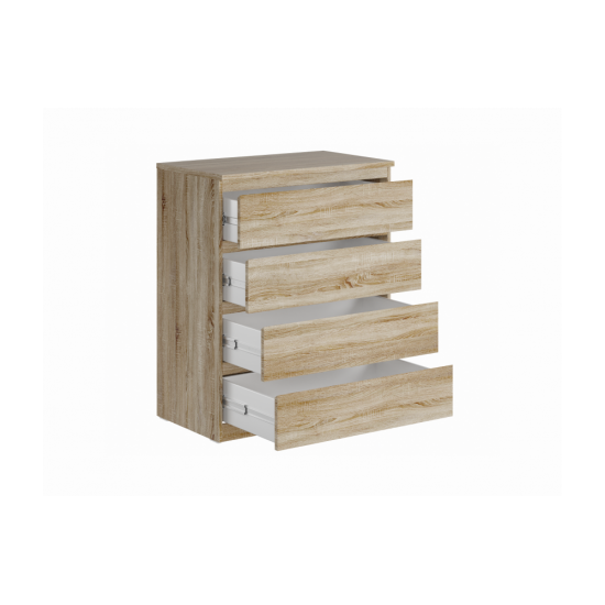 Maltas kumode ar 4 atvilktnēm Sonoma Oak (MAL-07)