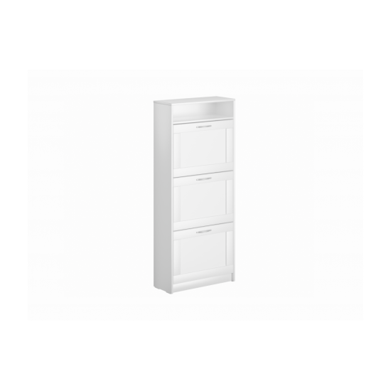 Apavu skapis ar 3 nodalījumiem SMART (SM-44) baltā krāsā Apavu skapis ar 3 nodalījumiem SMART (SM-44) baltā krāsā