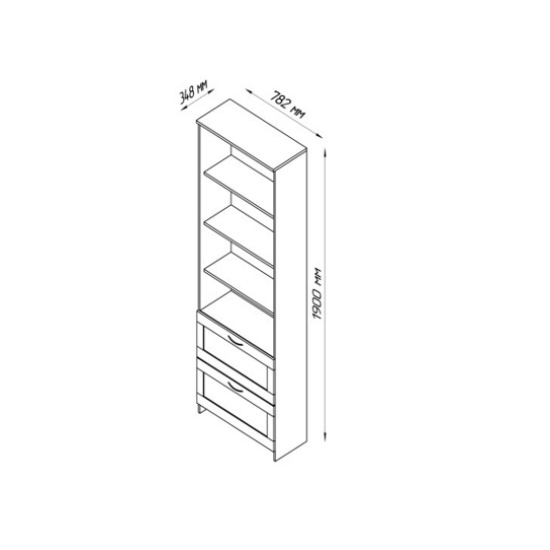 Smart полка с двумя ящиками Белая 780x1900 (SM-11) Smart полка с двумя ящиками Белая 780x1900 (SM-11)