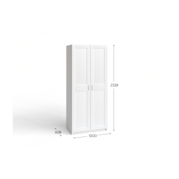 2 durvju skapis MAX (Max-05) 1000x610x2330 mm baltā krāsa 2 durvju skapis MAX (Max-05) 1000x610x2330 mm baltā krāsa