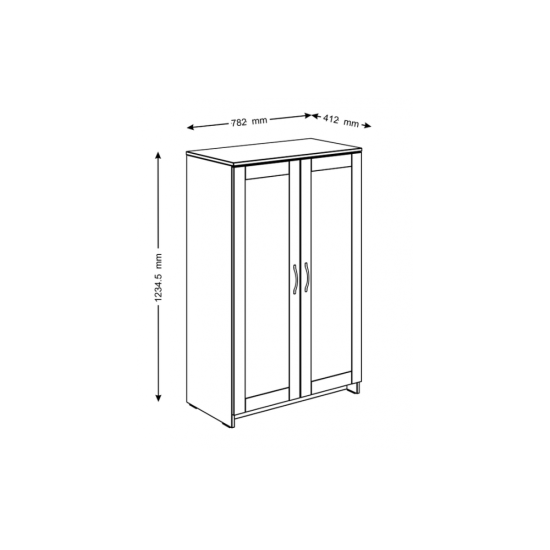 Smart zemais skapis, 2 durvju balts (SM-31)