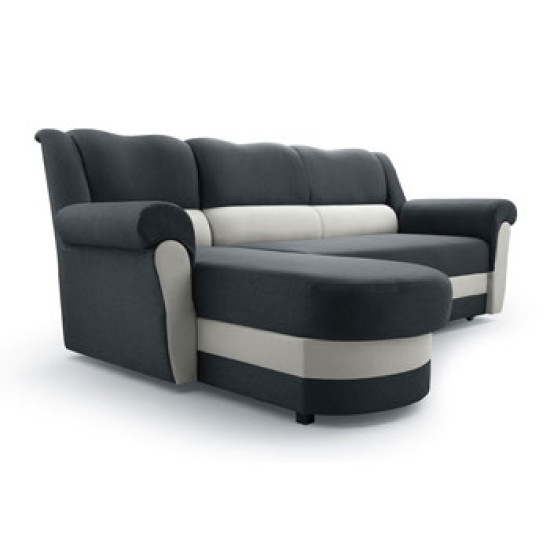 Idzczak Угловой диван BRUNO правый Soft 11 Black + Soft 17 White Idzczak Угловой диван BRUNO правый Soft 11 Black + Soft 17 White