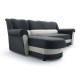Idzczak Угловой диван BRUNO правый Soft 11 Black + Soft 17 White Idzczak Угловой диван BRUNO правый Soft 11 Black + Soft 17 White