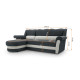 Idzczak Угловой диван BRUNO правый Soft 11 Black + Soft 17 White Idzczak Угловой диван BRUNO правый Soft 11 Black + Soft 17 White