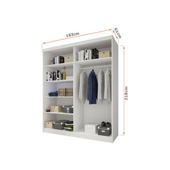 Idzczak riidekapp MULTI 31 (183 cm) grafiit + peegelmust poolmatt  Idzczak riidekapp MULTI 31 (183 cm) grafiit + peegelmust poolmatt