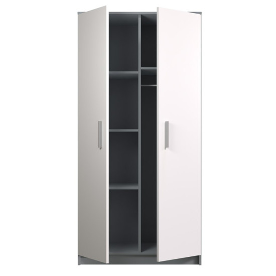 2-vērtņu skapis OMEGA II 06 2D Pelēks/Balts