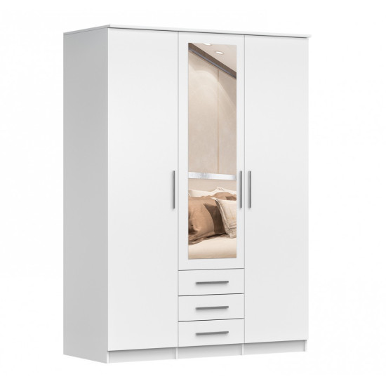 3-vērtņu skapis SZANTAL 3D Balts (1500mm) 3-vērtņu skapis SZANTAL 3D Balts (1500mm)