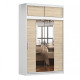 Idzczak Skapis ar pagarinājumu VESTA 01 150 cm Sonoma Ozols + Balts Spogulis LED Profils 150 Idzczak Skapis ar pagarinājumu VESTA 01 150 cm Sonoma Ozols + Balts Spogulis LED Profils 150