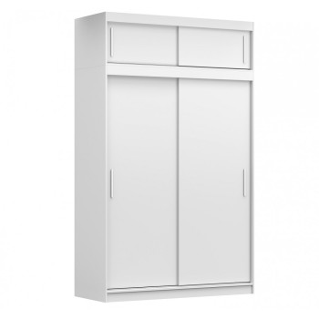 Mezzaniniga riidekapp VESTA 04 150 cm Valge + Valge Mezzaniniga riidekapp VESTA 04 150 cm Valge + Valge