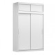 Idzczak Skapis-kupeja ar antresolu VESTA 04 150 cm  balts + balts